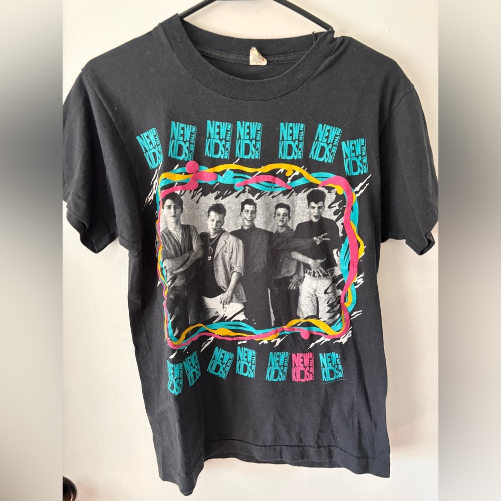 Rare New Kids on the Block Hangin Tough on Tour tee from ‘89
